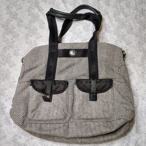 Lululemon large black & grey wool blend gym tote